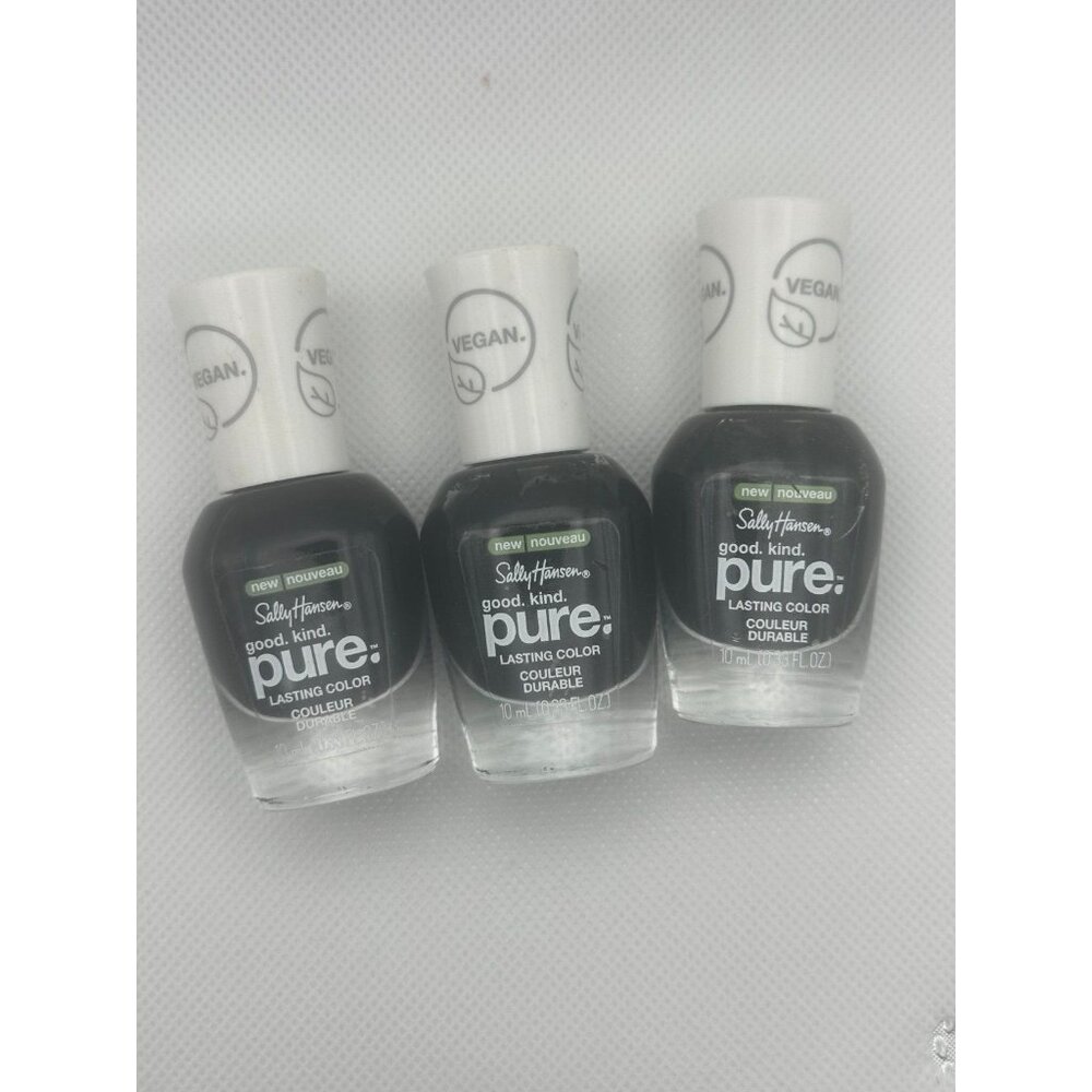 Sally Hansen Good.Kind.Pure Geode to Joy- Nail Polish - Black‎ Stone 3 pack
